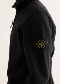 Regular Fit Organic Cotton Badge Half Zip Sweatshirt