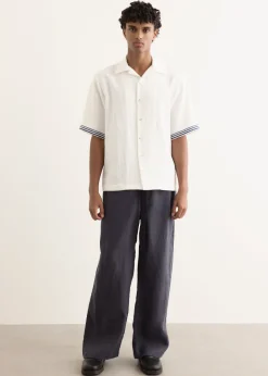 Rope Embroidery Camp Collar Shirt