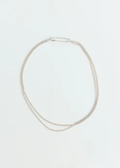 Safety Pin Chain Layered Necklace