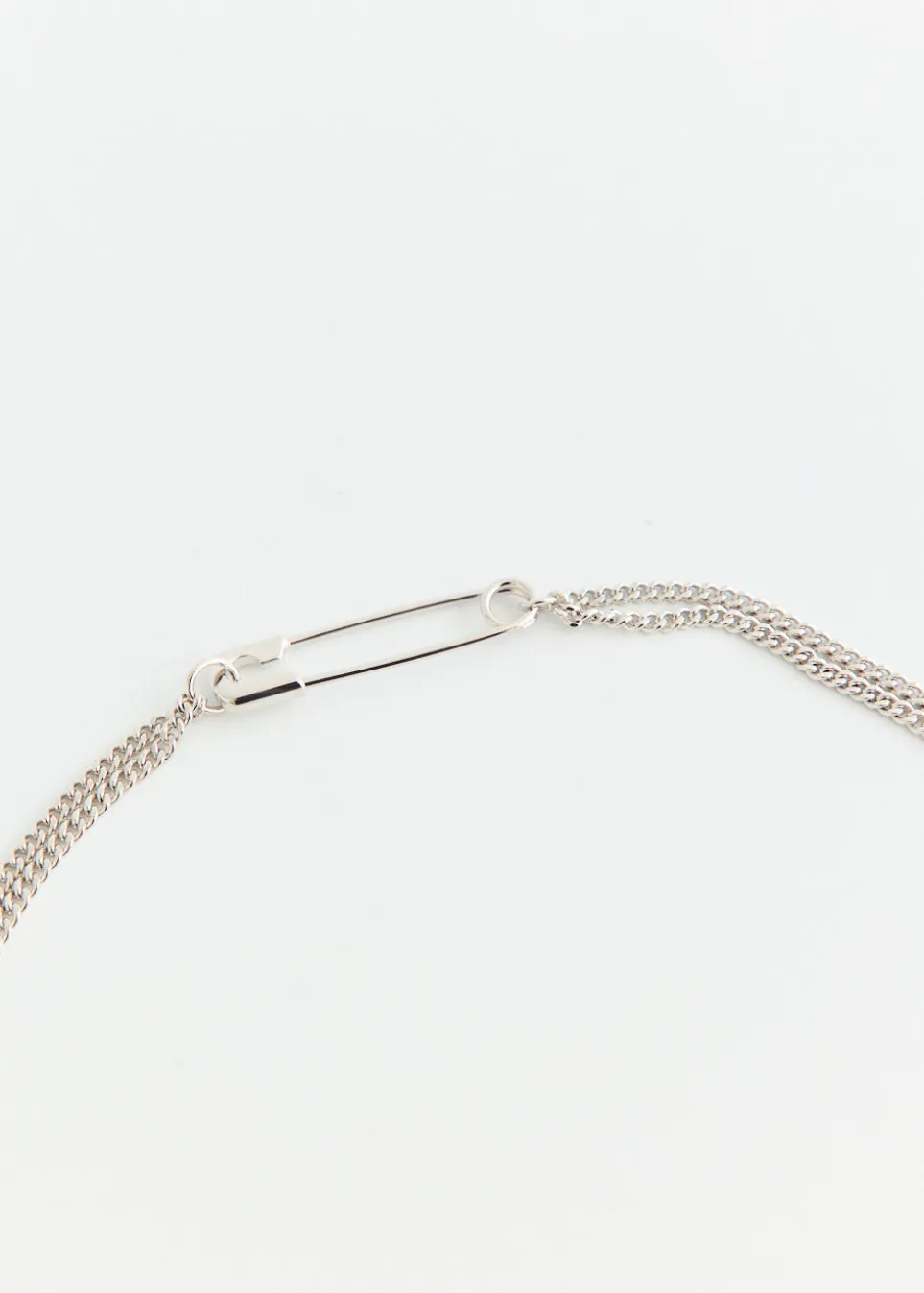 Safety Pin Chain Layered Necklace