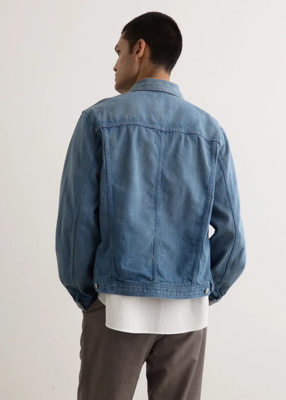 Selvedge Faded Light Denim Blouson