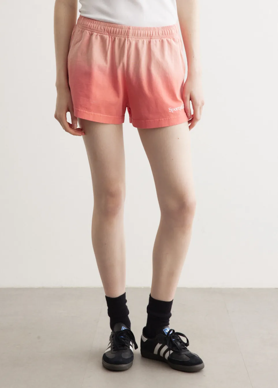 Serif Logo Embroidered Disco Shorts