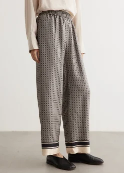 Signat Silk Gathered Pants