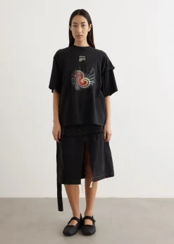 Signature Wrap Denim Skirt