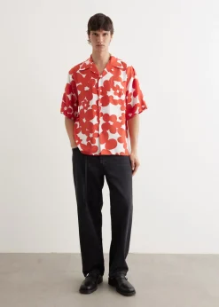 Silk Twill Printed Shirt