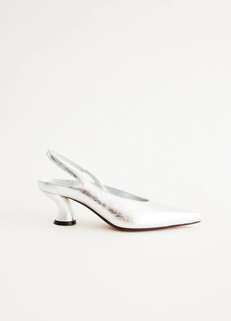 Silver Heeled Slingbacks