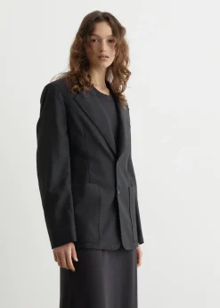 Single Breasted Fitted Tailored Jacket