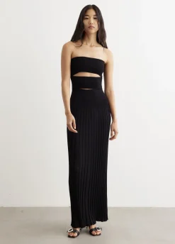 Slashed Strapless Dress