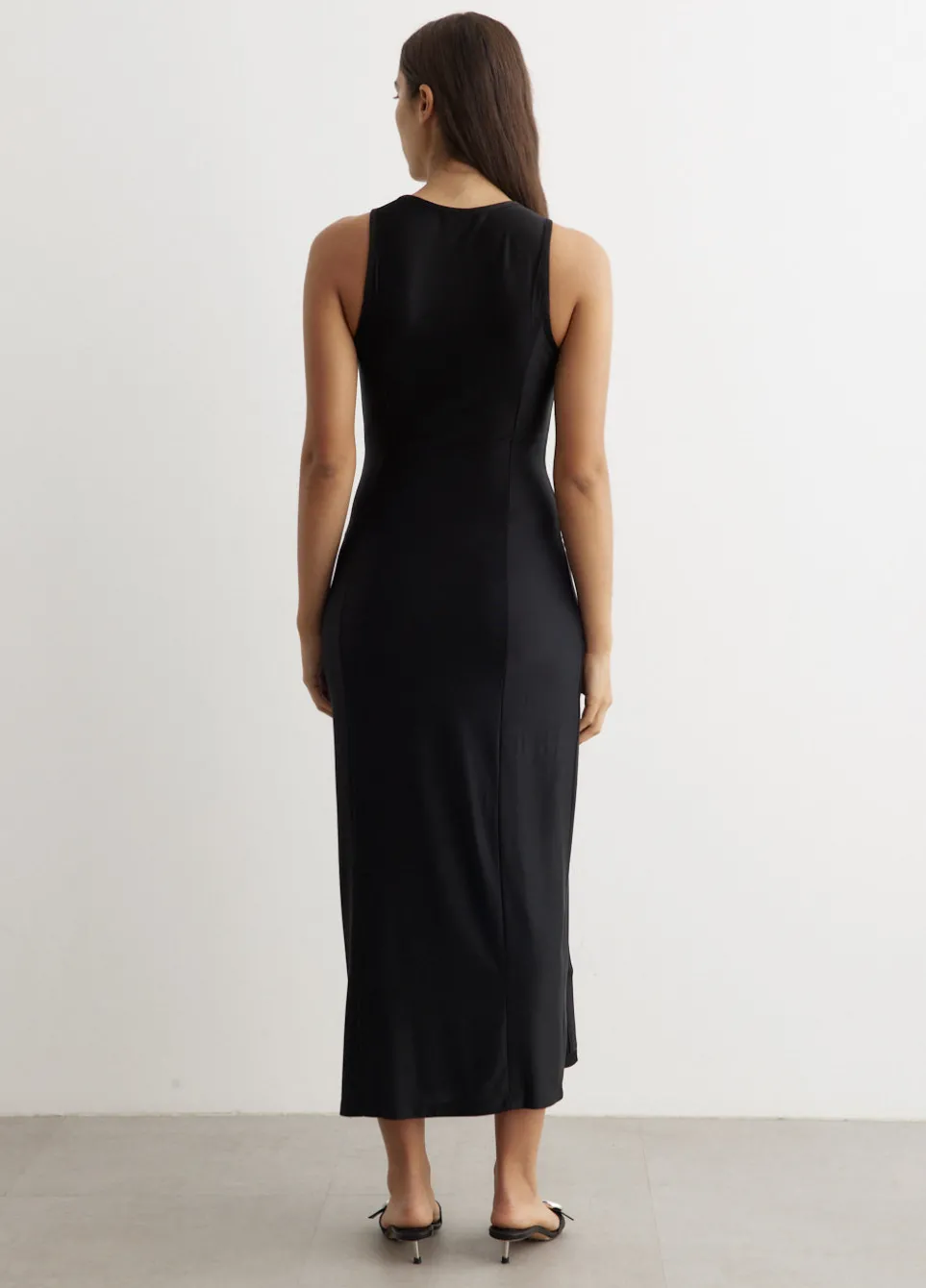 Sleeveless Robe Dress