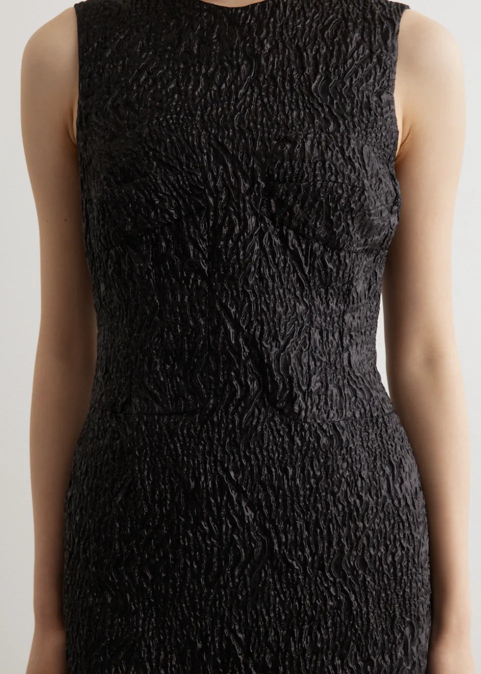 Sleeveless Straight Cut Dart Dress