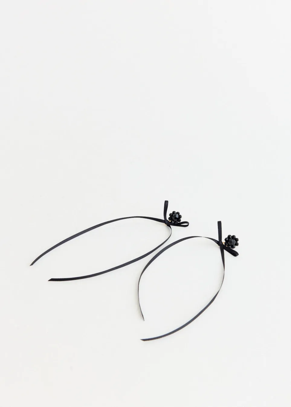 Slim Bow Ribbon Stud Earrings