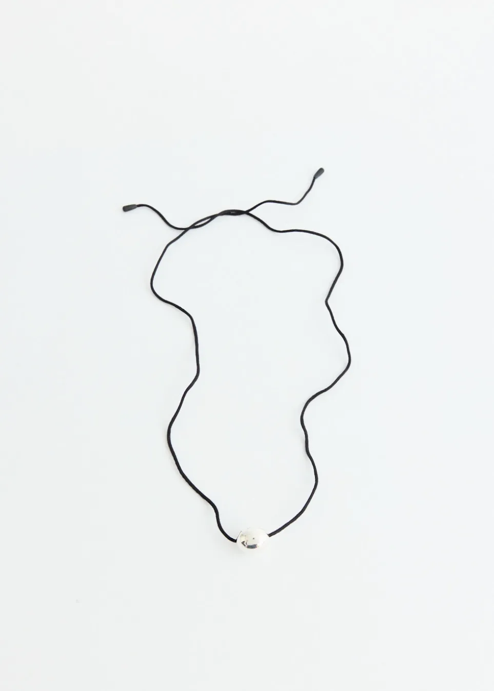 Small Silver Ellipse Necklace