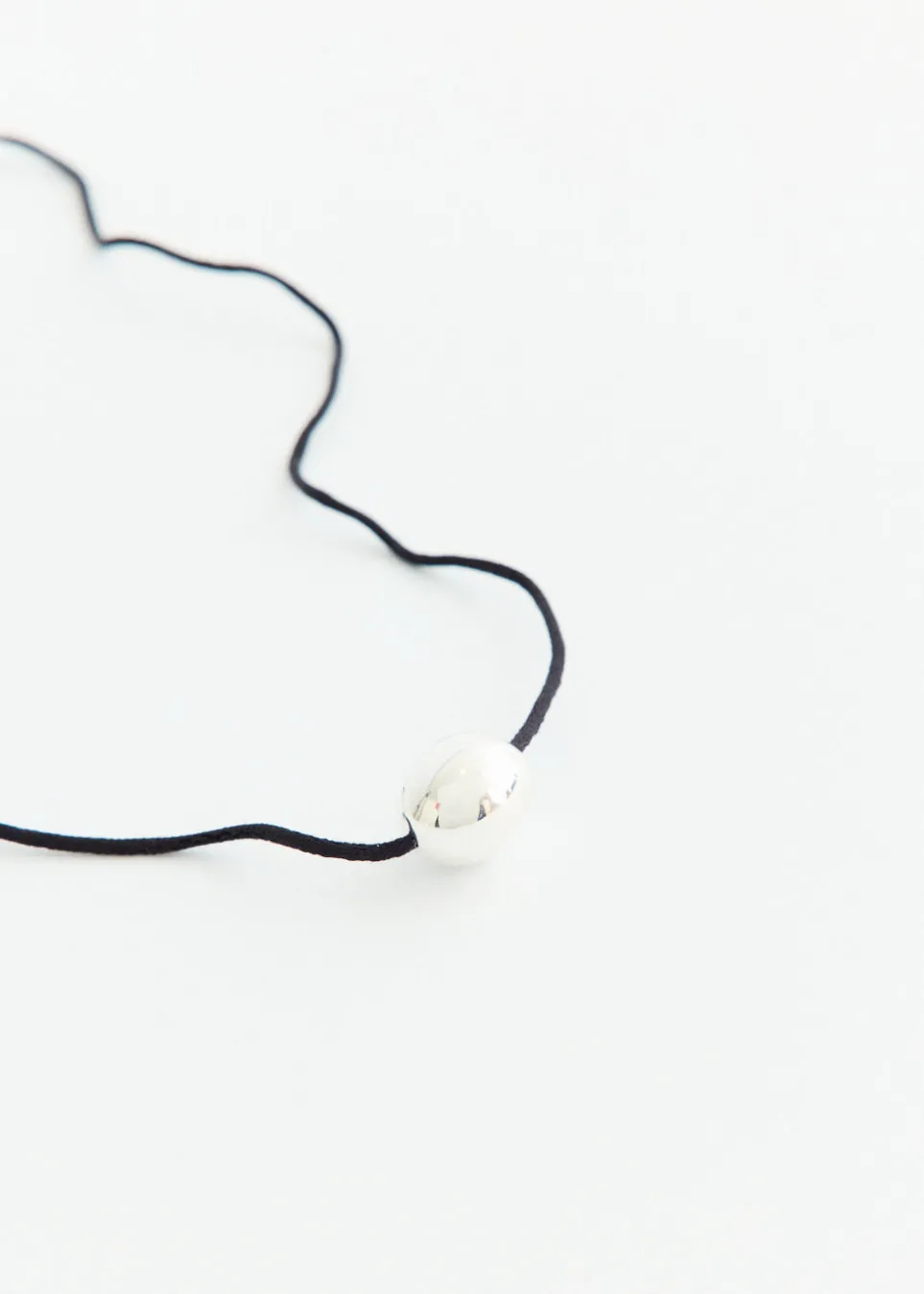 Small Silver Ellipse Necklace