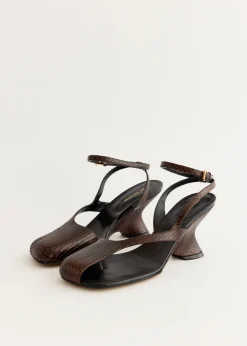 Snake-Effect Wedge Heels