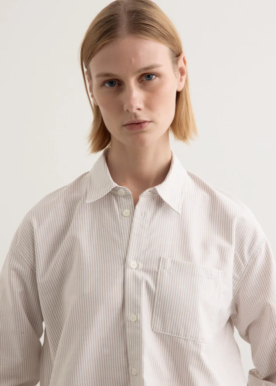 Sophia Button Down Logo Shirt