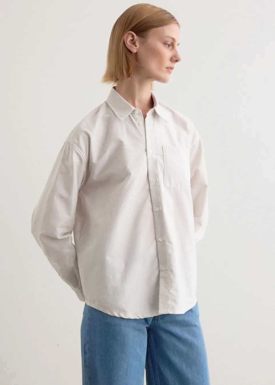 Sophia Button Down Logo Shirt