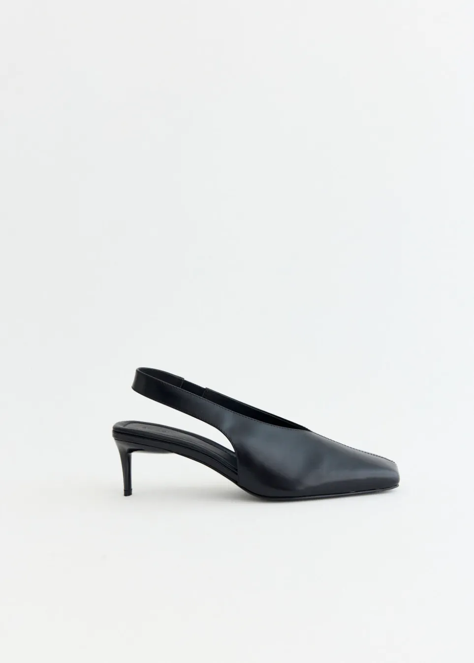 Square Toe Sling Back Heel