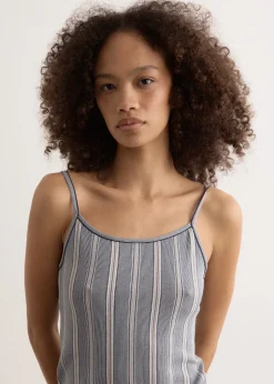 Stripe Sleeveless Knit Top