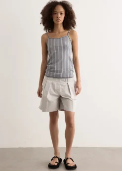 Stripe Sleeveless Knit Top