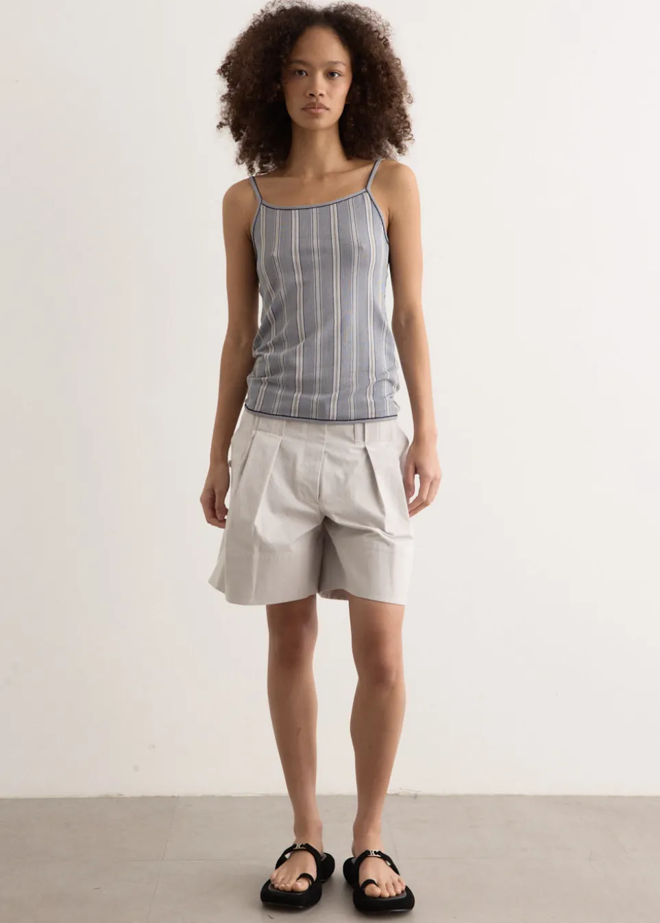 Stripe Sleeveless Knit Top