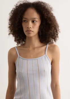 Stripe Sleeveless Knit Top