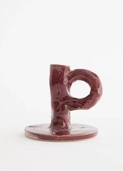 Studio Candlestick Burgundy