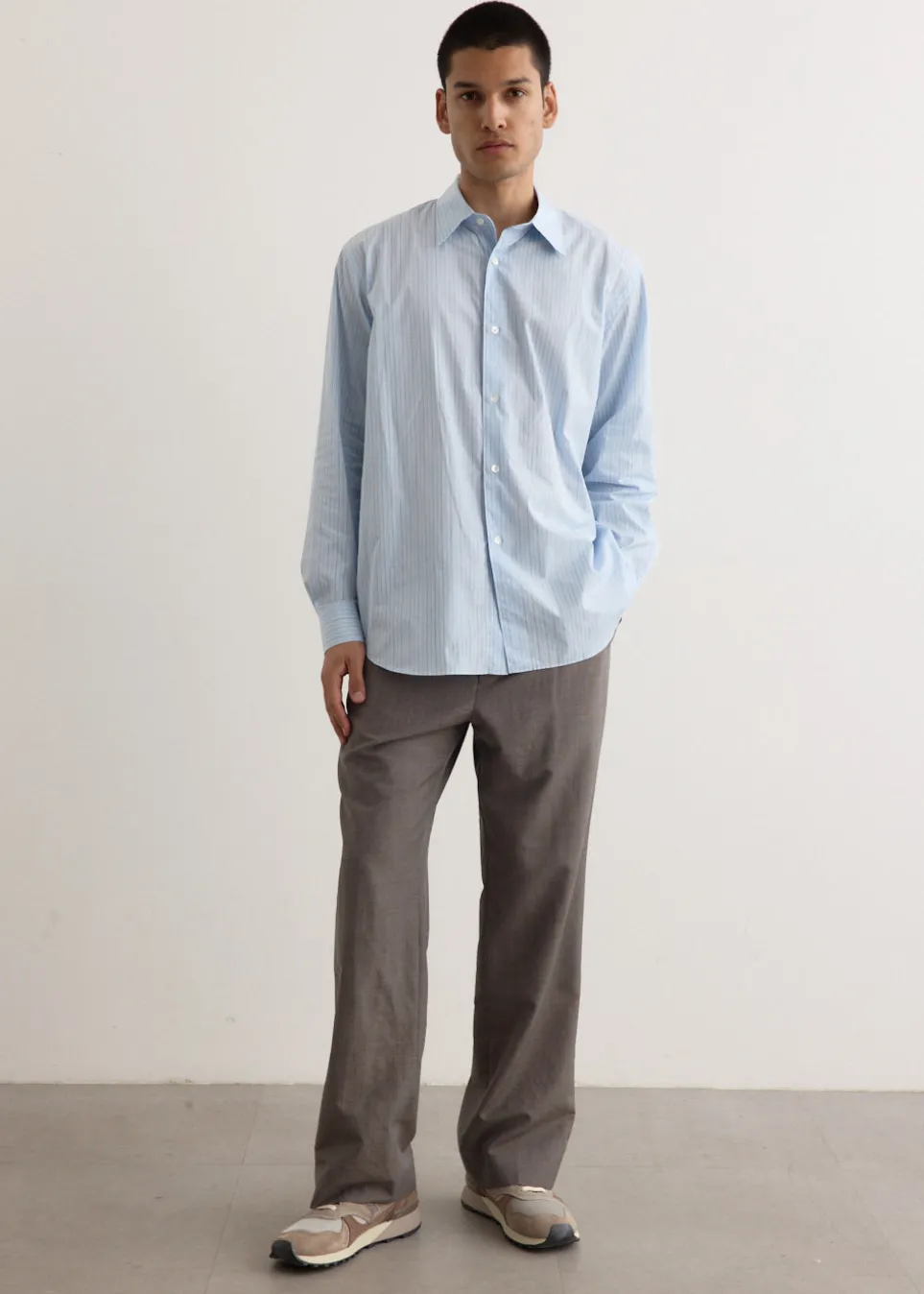 Suvin High Count Cloth Stripe Shirt