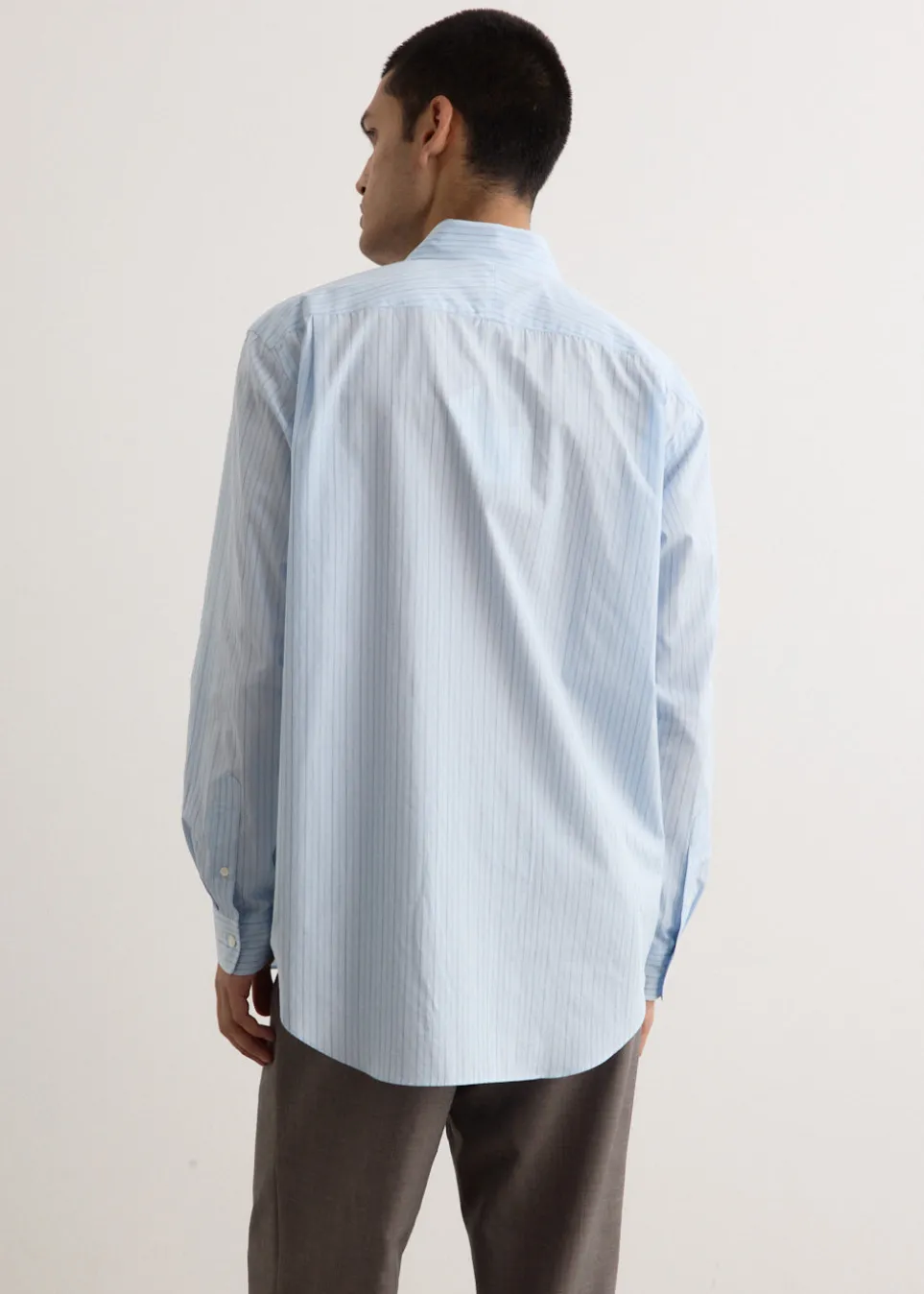 Suvin High Count Cloth Stripe Shirt