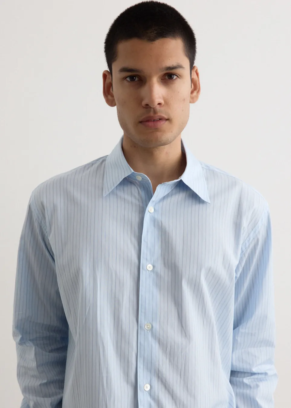 Suvin High Count Cloth Stripe Shirt