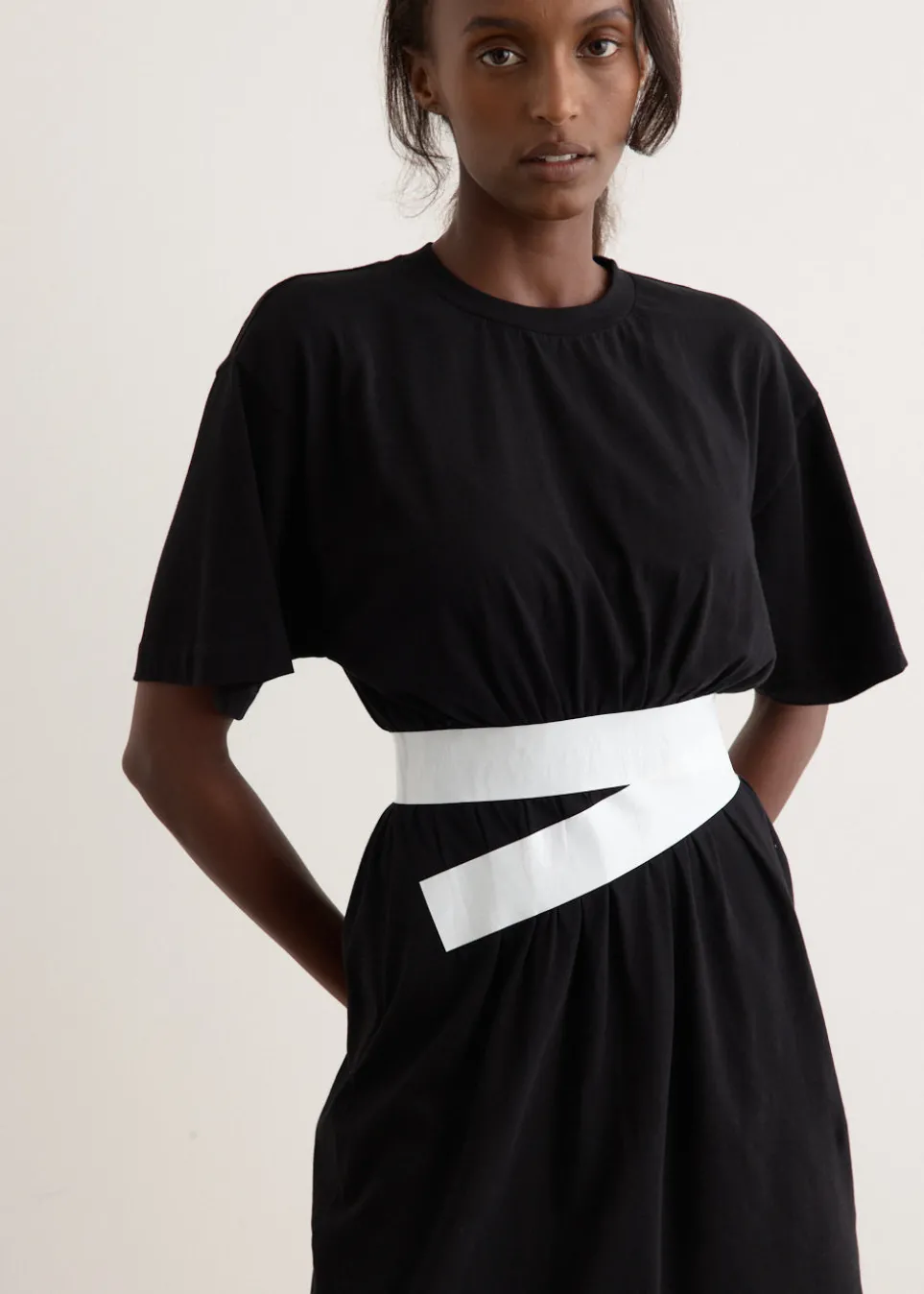 Taped Jersey Mini Dress