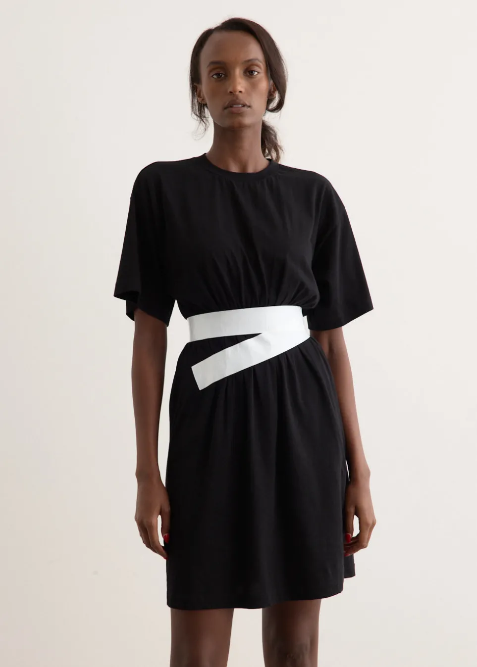 Taped Jersey Mini Dress