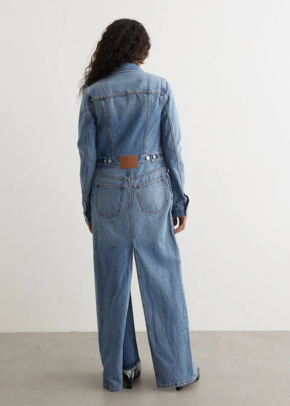 Tie Front Denim Trucker Jacket