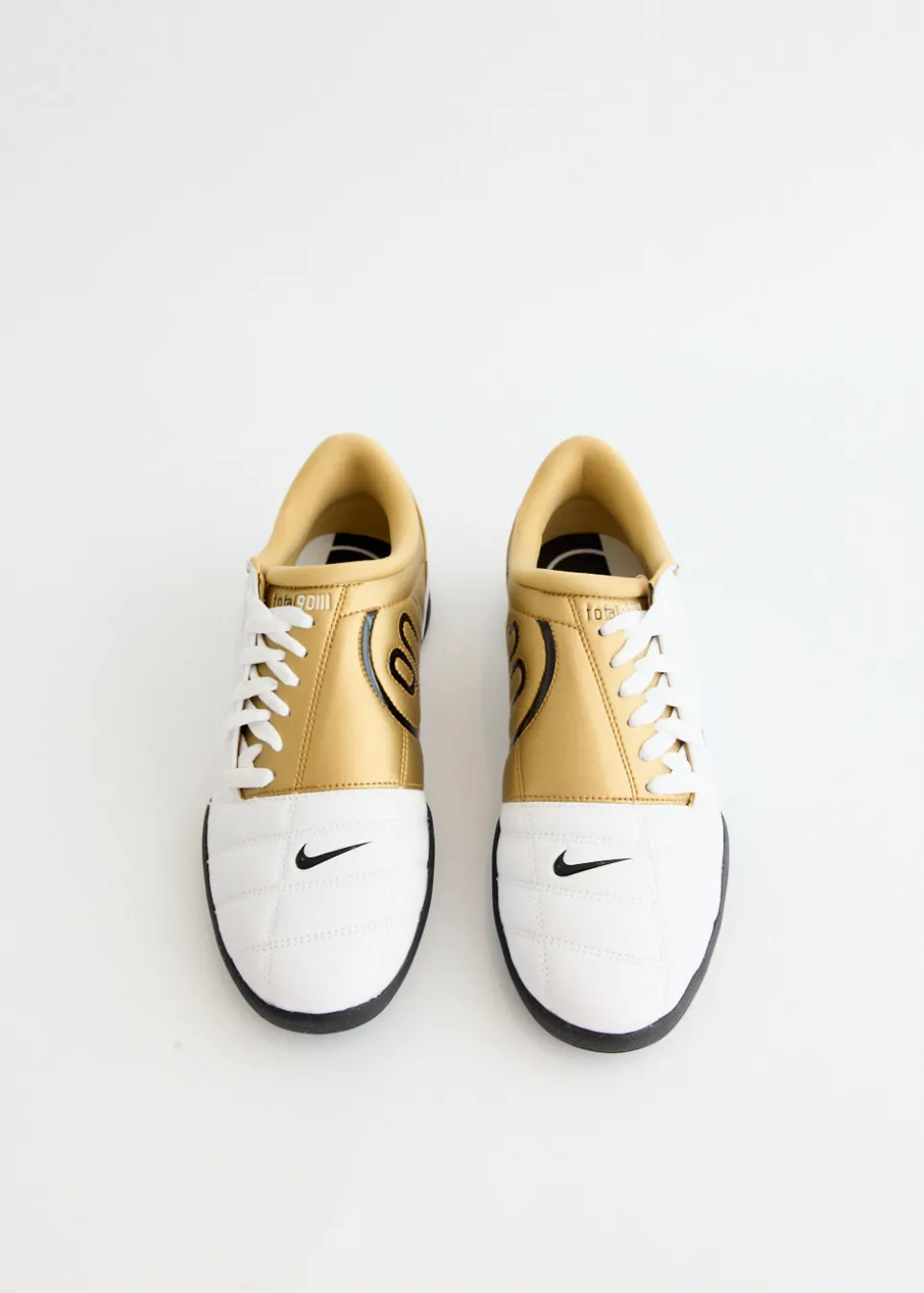 Total 90 'White Metallic Gold' Sneakers