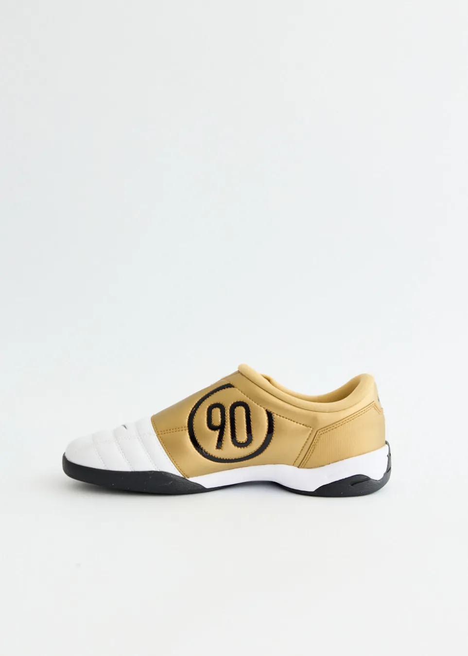 Total 90 'White Metallic Gold' Sneakers