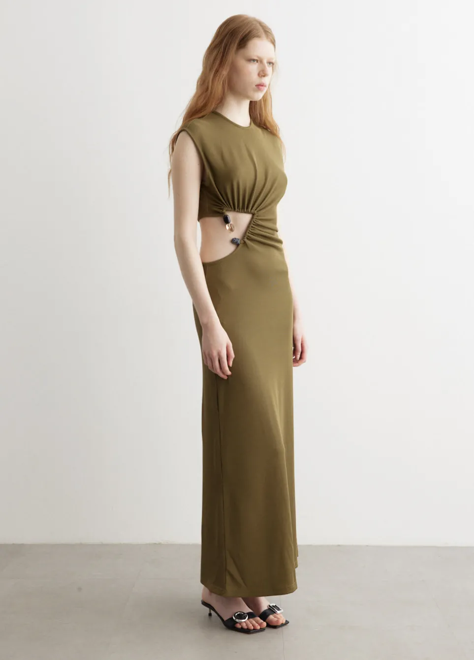 Tri Crystal Stone Tank Dress