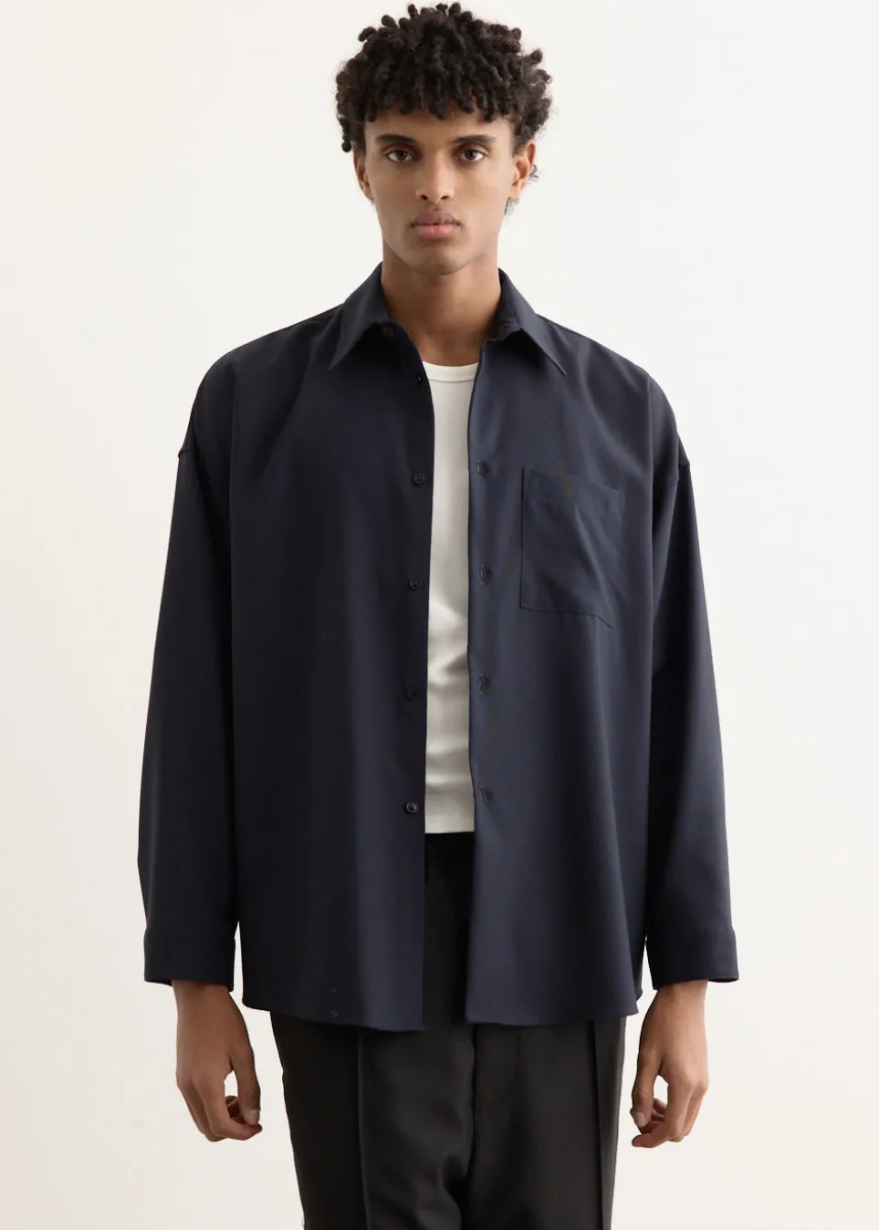 Tropical Wool Long Sleeved Shirt