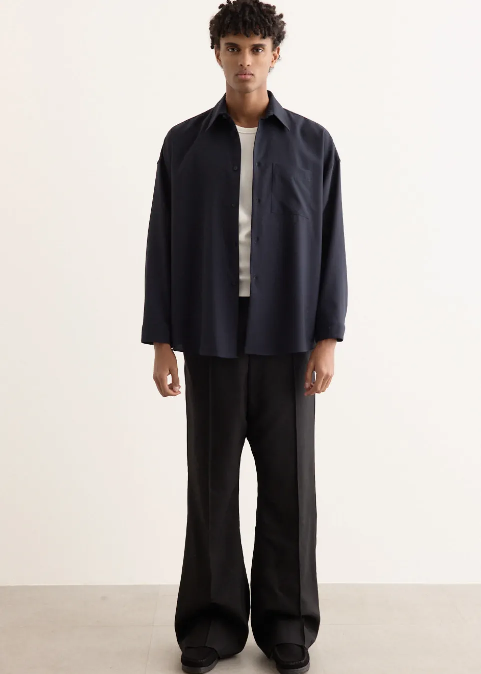 Tropical Wool Long Sleeved Shirt