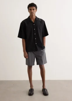 Tropical Wool Pleat Shorts