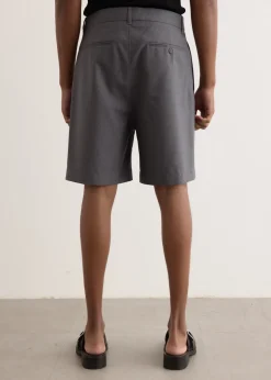 Tropical Wool Pleat Shorts