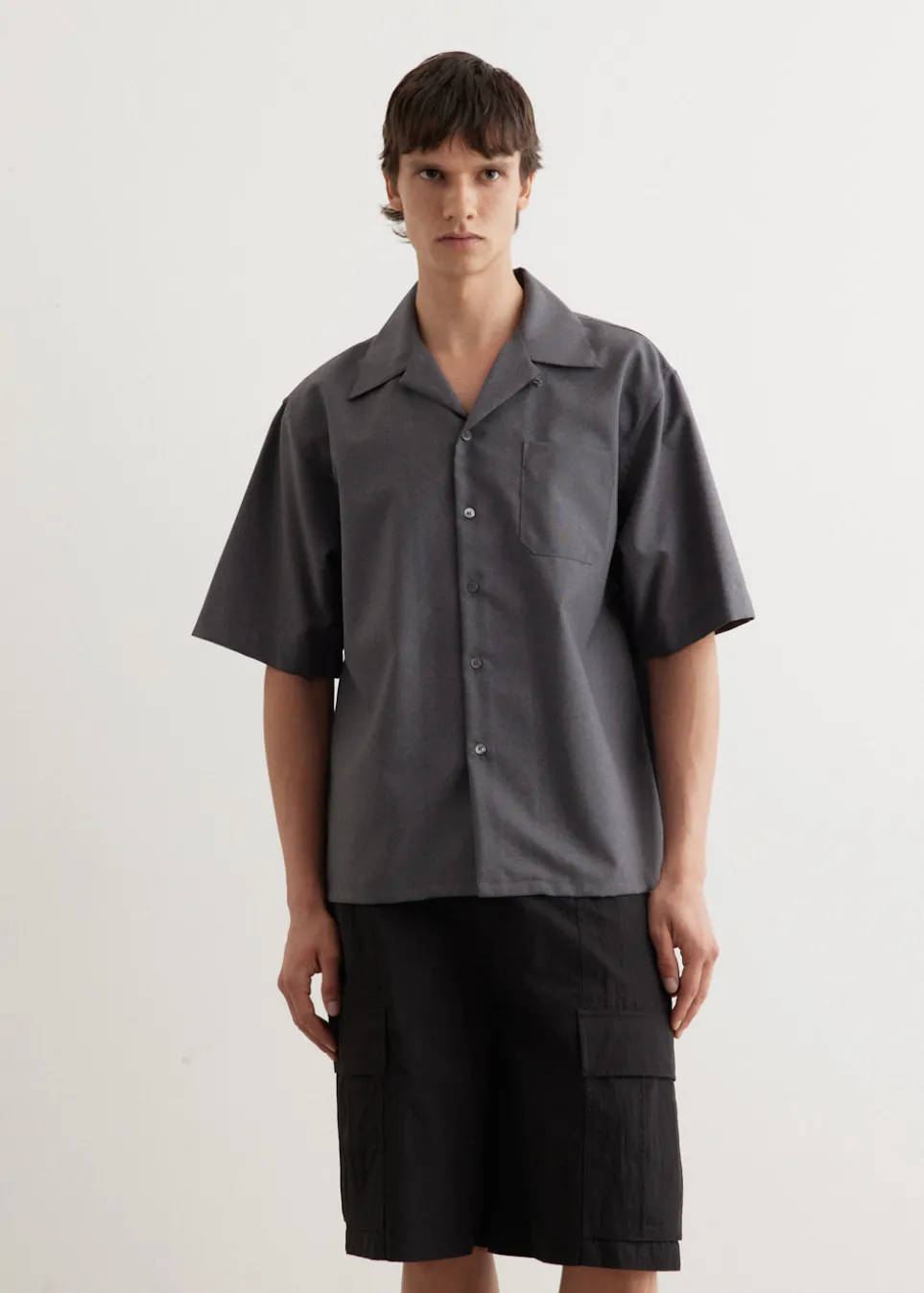 Tropical Wool Short Sleeved Shirt