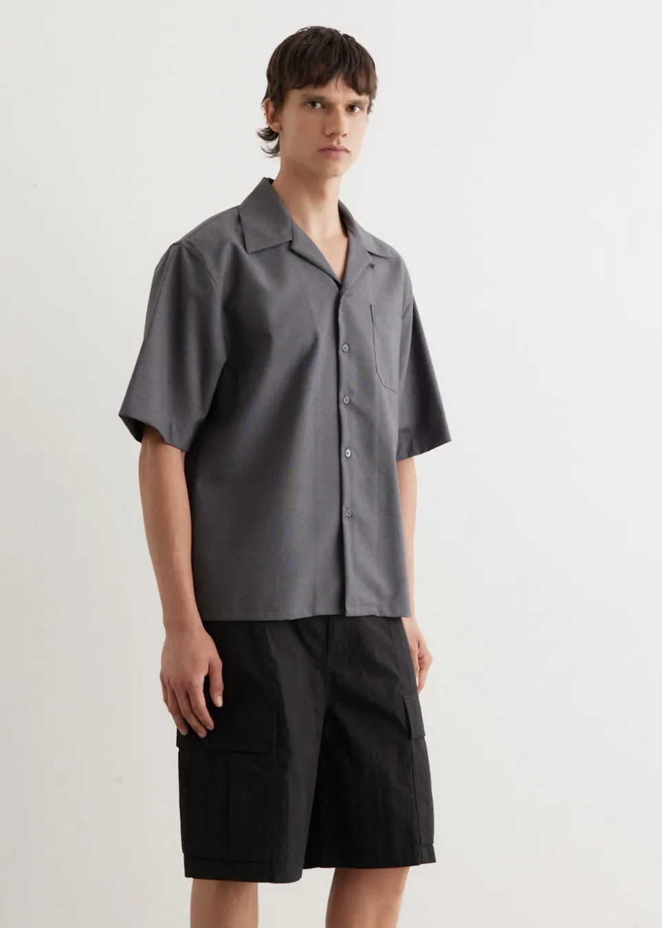 Tropical Wool Short Sleeved Shirt