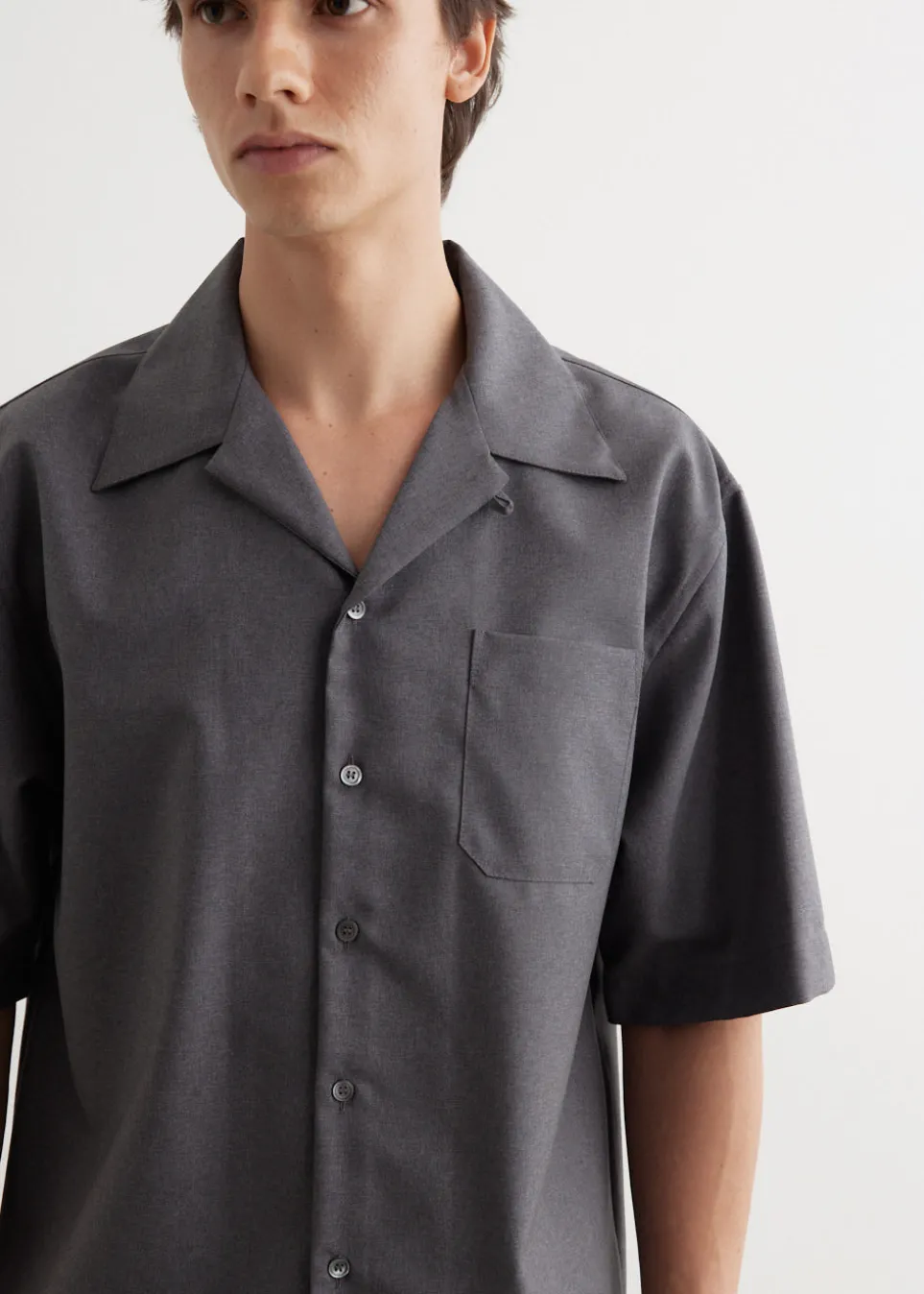 Tropical Wool Short Sleeved Shirt