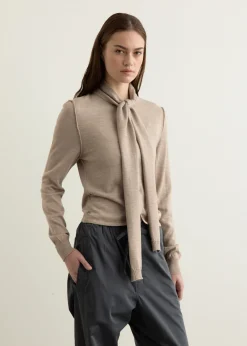 Twisted Cardigan With Scarf