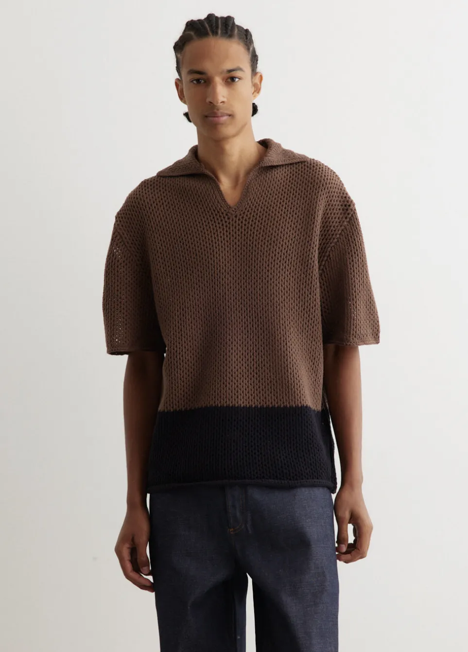 Two Tone Crochet Polo