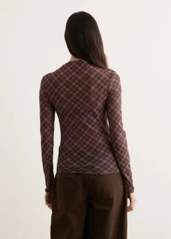 Tyne Long Sleeve Check Top