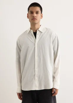 View Stripe Silk Boxy Shirt