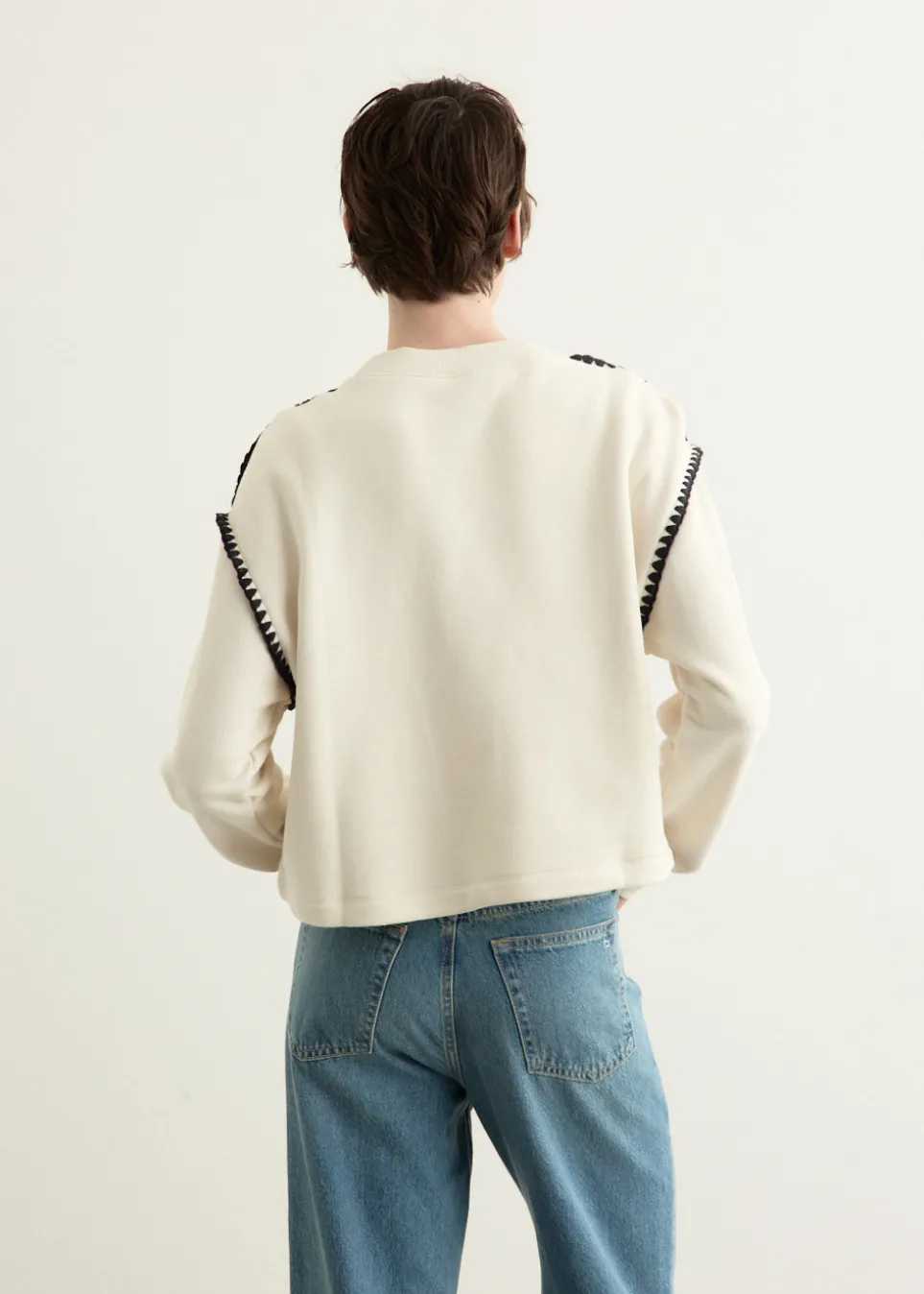 Vintage Terry Blanket Stitch Pullover