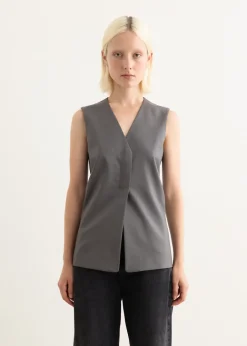 Waist Point Wool Vest