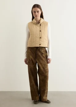 Washed Cotton Wide Pants