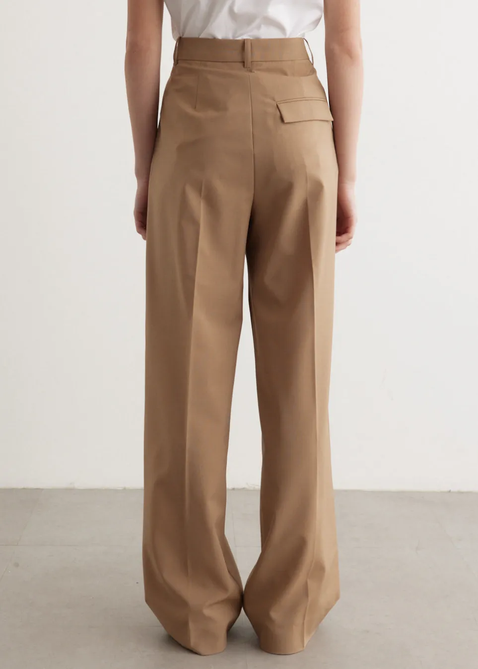 Wide Leg Pleated Trousers